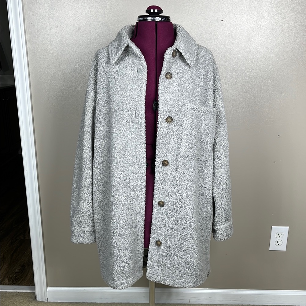 New Lucky Brand Faux Fur Jacket Size Medium Retail $188